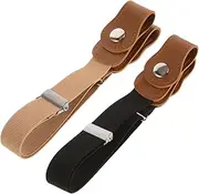 [LIFKOME] Boys Girls Elastic Belts 2pcs Boys and Girls Toddler Stretch Waistbands Chic Fashionable No Buckle Elastic Waist Belts Daily Wear