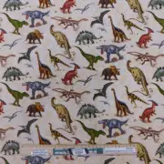 Quilting Patchwork Fabric Lost World Dinosaur 50x55cm FQ Material