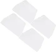 TOYZFRIENDY 4Pcs Plastic Cake Smoother Scraper Tools Heat Resistant Cake Decorating Tools for Pastry Dough and Cream Applications and Multipurpose Baking Accessories