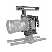 Handle Video Camera Cage Stabilizer For Sony A7K / A72 / A73 / A7S2 / A7R3 / A7R2 / A7X Black
