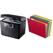 SentrySafe 1170 Fireproof Box with Key Lock 0.61 Cubic Feet,Black & Pendaflex...