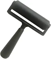 TEHAUX Rubber Roller Glue Roller Wallpaper Roller Tile Tools Small Paint Roller Hard Roller Tool Roller Gel Plate Roller for Plate Gel Plates for Printing Automotive Tools Wheel Black