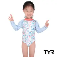 在飛比找momo購物網優惠-【TYR】長袖連身女童泳衣 5281308