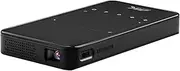 HD Mini Smart Dlp 4k Projector 5G WiFi BT Build-in Speaker Battery Pocket Phone Projectors(Black,AU Plug)