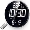 Mpow 11.4" Large Digital Wall Clock with Remote Control, Dual Alarms Adjustable Brightness, Digital Clock for Bedroom, Living Room, School, Garage, Gift for Elderly