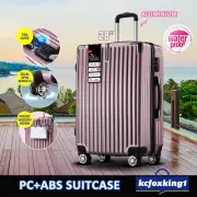 28" Luggage Suitcase Trolley Travel Hard Shell Carry Bag Case Lockable Rose Gold