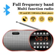 Portable Digital Rechargeable Mini AM/FM Radio Bluetooth USB/TF/AUX Flashlight