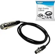 HQRP 4-Pin Mini Connector (TA4F) to XLR(F) Connector Microphone Adapter Cable for Shure WA310 Replacement Plus HQRP Coaster