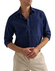 [MJ Bale] Peril Check Shirt in Midnight