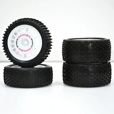 4Pcs Tires Wheel Rims For Tamiya TT02B RC 1/10 Buggy Car Tyres Upgrade