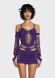 [Current Mood] Violet Spellbound Smiles Mini Dress