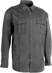 [Generic] Mens Poly/Cotton Long Sleeve, Security, Uniform Work Shirt