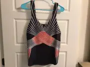 NWT Lucky In Love Women's Tech Lights Tank Top W/built-in Shelf Bra Size Large