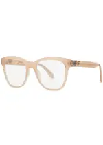 Off-white Style 69 Square-frame Optical Glasses - Beige ONE SIZE