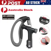 100kg Adjustable Power Hand Grip Forearm Exerciser Strengthener Trainer Gripper.
