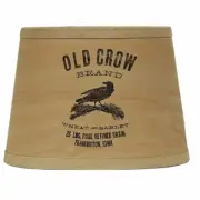 Lamp Shade 10 inch Drum Style Ring Clip Old Crow Tea Dyed Primitive Decor
