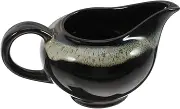 Hoement Versatile Ceramic Sauce Boat Dispenser Milk Cup Handle Porcelain Pitcher for Condiment Serving