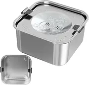 Dog Water Bowl - Pet Slow Food Feeder | 3L Splash Proof Floating Waterer Bowls | Stainless Steel Slow Drinking Feeders | Pet Supplies for Puppy Senior Ferret Home Patio Car Kennel Crate Outdoor Yard