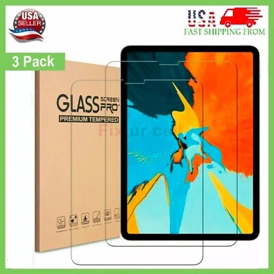 3-Packs For iPad Air 5 (2022) 10.9'' 5th Gen HD Tempered Glass Screen Protector