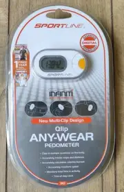 Sportline 310 Qlip Pedometer Digital Step & Calorie Counter Infiniti Any-Wear