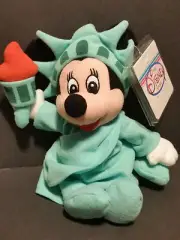 The Disney Store Bean Bag Plush Minnie Mouse as Statue of Liberty
