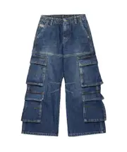 Diesel Kids Low-Waisted Cargo Jeans 16Y,14Y,12Y,10Y medium blue