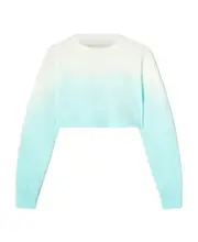 Gradient Cropped Overlogo Top XXL Blue