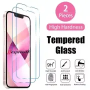 2xTempered Glass Screen Protector For iPhone 15 14 13 12 11 Pro XS Max XR 8 Plus