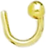 [JewelryWeb] 14k Yellow Gold Ball Body Piercing Jewelry Nose Screw-Body-Piercing-Screw for Women