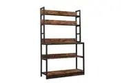 5 Tier Kitchen Storage Shelf Bakers Rack Shelving Unit Coffee Bar Table Organiser Microwave Oven Stand Cabinet Utility Holder for Small Appliances