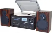 Boytone BT-28MB Stereo Bluetooth Turntable, Record Player, CD, Cassette, AM FM