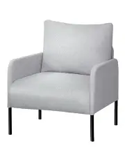 Artiss Armchair Accent Chair Pillow Fabric Grey