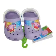 Crocs Peppa Pig Kids Clogs Size C4 Lavender & Multicolor Iconic Comfort