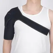 Unisex Shoulder Support Brace - Breathable Polyester Sports Shoulder Strap, Single-Shoulder Pads for Subluxation, Dislocation, Anti-Dislocation, Left or Right Arm, Men Women