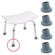 Rubber Bath Stool Feet Shower Chair Tips Ferrules for 28mm Angled Legs (4 Pcs)