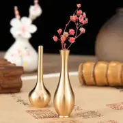 1Pcs Mini Pure Copper Vase Gold Decorative Living Room Antique Vase Unique NEW