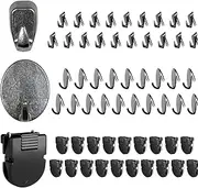 TORISING Cubicle Hooks 40 Pcs & Cubicle Clips 20Pcs Fabric Panel Wall Hooks Cubicle Clips Notes Memos Standard Size for Office Home Kitchen Room Board Hanging Supplies