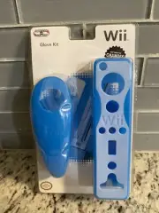 Sealed Official Nintendo Wii Glove Kit Blue For Remote & Nunchuk Color Changing