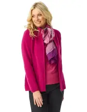 [Fella Hamilton] Ray Zip Up Bobble Cardigan in Crimson Marle