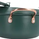 (Green) Deep Fryer Pot Janpanese Tempura Frying Pot With Thermometer