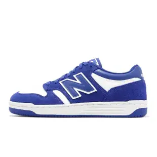 【NEW BALANCE】休閒鞋 BB 480 Low 男鞋 女鞋 情侶鞋 藍 白 復古 皮革 麂皮 NB 紐巴倫(BB480LWH-D)