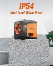 50 ft. Red Self-Leveling Cross Line Laser Level with Mode Lock for Indoor Use