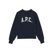 [A.p.c.] A. p.c. Logo Crewneck Sweatshirt M BLACK