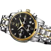 Watches for Men Waterproof Stainless Steel-Black