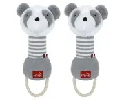 2PK Louie Living Urban Dog/Cat Soft Durable Rope Chew/Bite Toy Pozo the Panda