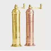 The European Authentic Greek 2-Piece Mixed Brass & Copper set: Copper Pepper Mill Grinder mill 9" / 9-inch & Brass Salt Mill 9" / 9-inch Elegant- Absolutely Exquisite Luxury Kitchen Gift Shaker
