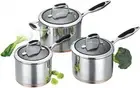 Scanpan Coppernox Saucepan 3-Pieces Set, Multicolour