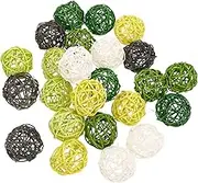 24pcs Handwoven Rattan Decorative Balls for Centerpiece Bowls Natural Aesthetic Craft Balls for Xmas Party Wedding Table Decor Aromatherapy Accessories