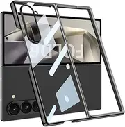 Case for Samsung Galaxy Z Fold6, Lightweight Ultra Thin Fold6 Case, Shockproof and Fashionable Clear Cover (Black)