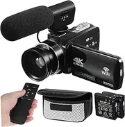 TEHAUX High Definition Digital Vlogging Camera with Touch Screen Lightweight Portable Video Camera for Filming Display for Creative Projects and Daily Use